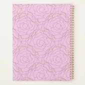 2026 Stained Glass Rose: Gold Rose on Pink Planner (Achterkant)