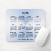 2026 Steel Blue Calendar van Janz Muismat (Met muis)