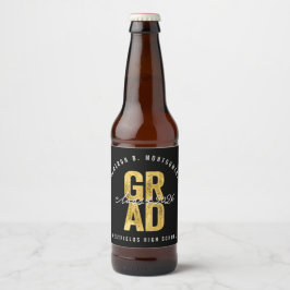 2026 Stout GRAD Goud Folie Stijlvol Afstudeerfeest Bier Etiket
