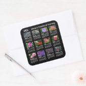 2026 SU Calendar Flower black Custom Vinyl Sticker (Envelop)