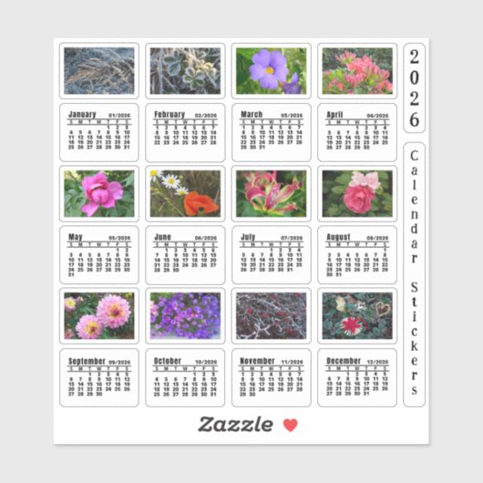 2026 SU Kalenderbloem Custom-Cut Vinyl Sticker (Vel)