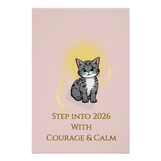 2026 Sunrise Inspiration Glossy Poster (Voorkant)