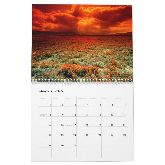 2026 Sunrise & Sunsets Calendar Kalender (Mar 2026)