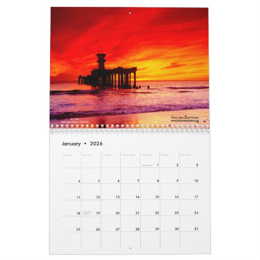 2026 Sunrise & Sunsets Calendar Kalender (Jan 2026)