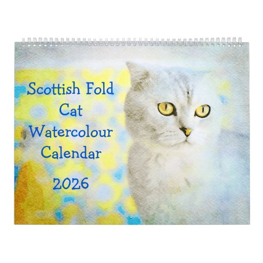 2026 Sweet Scottish Fold Cat Lover Owners Gift Kalender (Hoes)