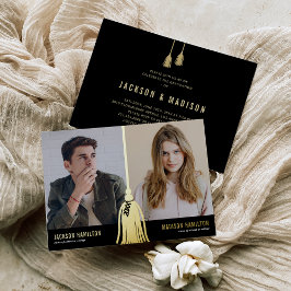 2026 Tassel Joint Photo Afstudeerfeest Folie Uitnodiging