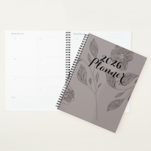 2026 Taupe Bloemen Planner (Display)