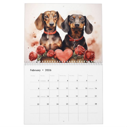 2026 Teckels Kalender (Feb 2026)