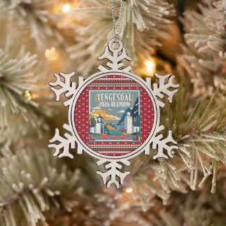 2026 Tengesdal Familiereünie Tin Sneeuwvlok Ornament