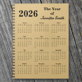 2026 The Year of [Your Name} Personalized Notebook Notitieboek
