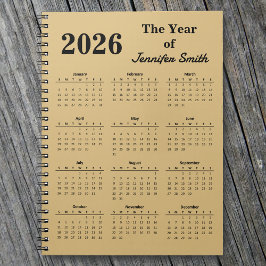 2026 The Year of [Your Name} Personalized Notebook Notitieboek