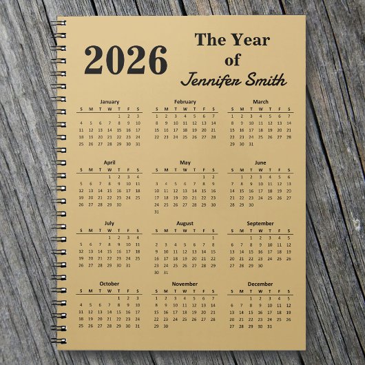 2026 The Year of [Your Name} Personalized Notebook Notitieboek