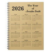 2026 The Year of [Your Name} Personalized Notebook Notitieboek (Voorkant)
