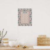2026 Tichelbloemen Kalender Poster (Keuken)