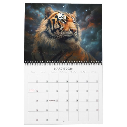 2026 Tijgers Fantasy Art Kalender (Mar 2026)