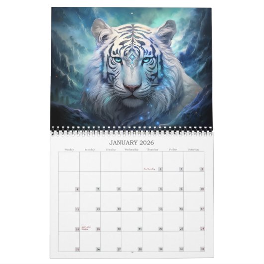 2026 Tijgers Fantasy Art Kalender (Jan 2026)
