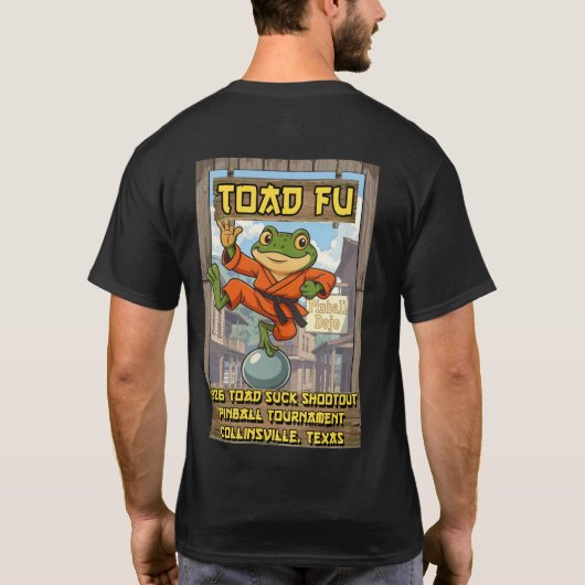 2026 ToadSuck Shootout Pinball Tournament Shirt (Achterkant)