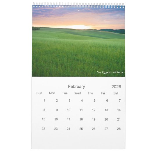 2026 Toscane beeldende kunst fotografie Kalender (Feb 2026)