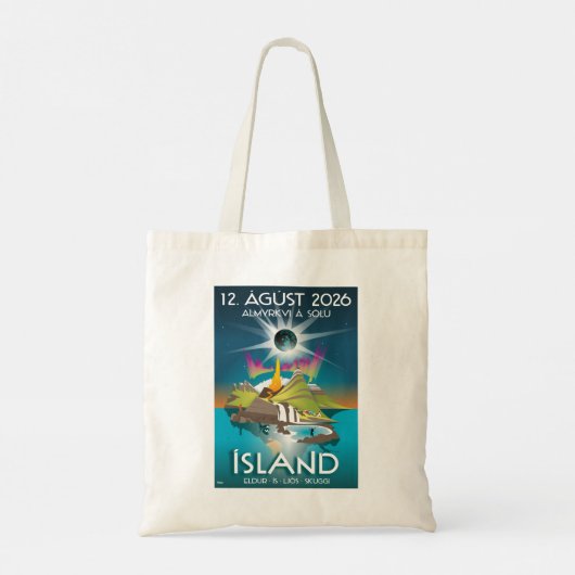2026 total eclipse in Iceland - Tote bag (Achterkant)