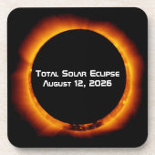 2026 Total Solar Eclipse Bier Onderzetter (Voorkant)