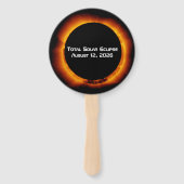 2026 Total Solar Eclipse Handwaaier (Achterkant)