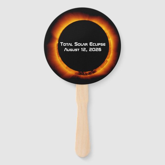 2026 Total Solar Eclipse Handwaaier (Voorkant)