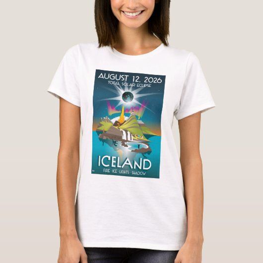 2026 total solar eclipse in Iceland - T-Shirt (Voorkant)