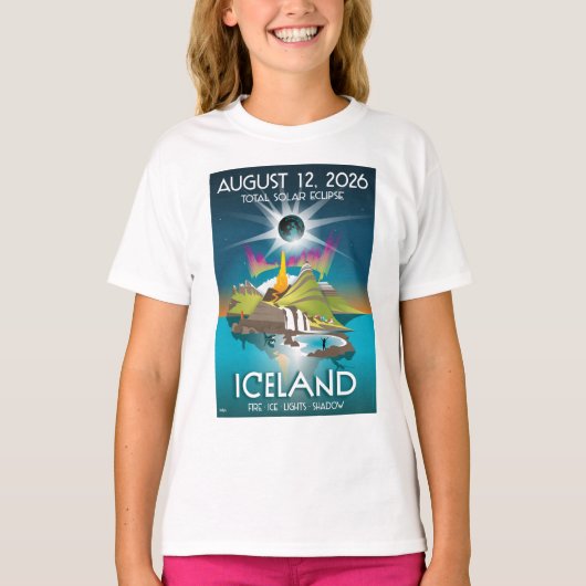 2026 total solar eclipse in Iceland - T-Shirt (Voorkant)