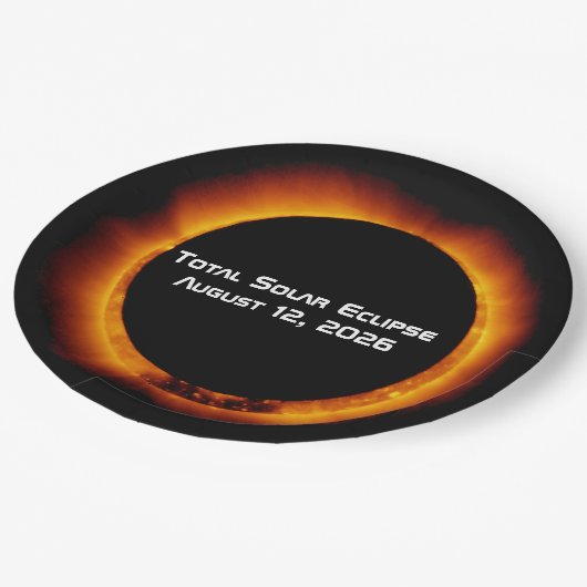 2026 Total Solar Eclipse Papieren Bordje (Gekanteld)