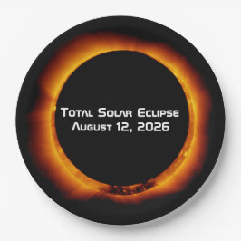 2026 Total Solar Eclipse Papieren Bordje
