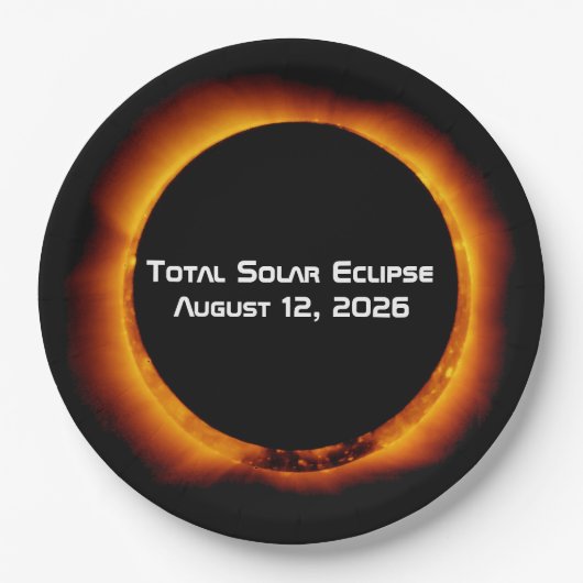 2026 Total Solar Eclipse Papieren Bordje (Voorkant)