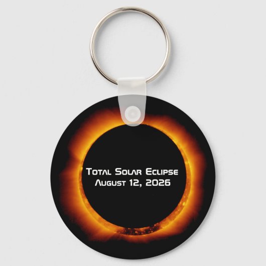 2026 Total Solar Eclipse Sleutelhanger (Voorkant)
