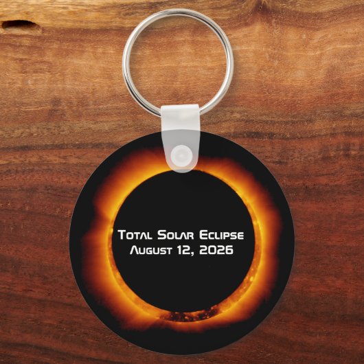 2026 Total Solar Eclipse Sleutelhanger (Voorkant)