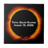 2026 Total Solar Eclipse Tegeltje (Voorkant)