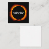 2026 Total Solar Eclipse Vierkante Visitekaartje (Voorkant / Achterkant)