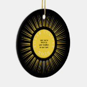 2026 Total solar eclipse your text personalized Keramisch Ornament (Rechts)