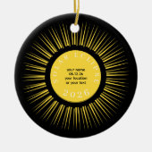 2026 Total solar eclipse your text personalized Keramisch Ornament (Voorkant)