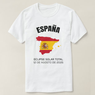 2026 Totale Zonsverduistering España Vlag T-shirt