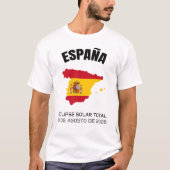 2026 Totale Zonsverduistering España Vlag T-shirt (Voorkant)