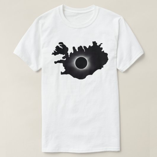 2026 Totale Zonsverduistering IJsland Land T-shirt (Design voorkant)