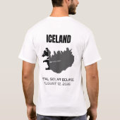 2026 Totale Zonsverduistering IJsland Land T-shirt (Achterkant)