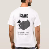 2026 Totale Zonsverduistering Ísland Land T-shirt (Achterkant)