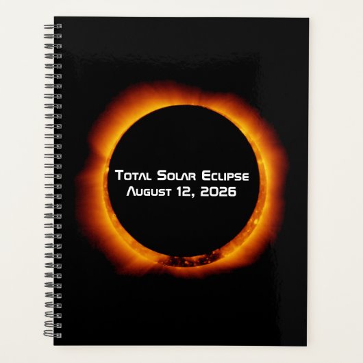 2026 Totale Zonsverduistering Planner (Voorkant)