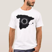 2026 Totale Zonsverduistering Spanje Land T-shirt (Voorkant)