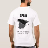 2026 Totale Zonsverduistering Spanje Land T-shirt (Achterkant)