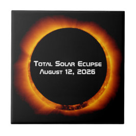 2026 Totale Zonsverduistering Tegeltje