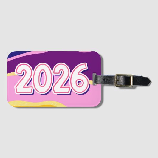 2026 traveling year  bagagelabel (Voorkant (horizontaal))