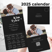 2026 trouwkalender foto unieke bewaar datum QR All In One Uitnodiging