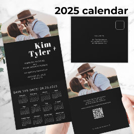 2026 trouwkalender foto unieke bewaar datum QR All In One Uitnodiging