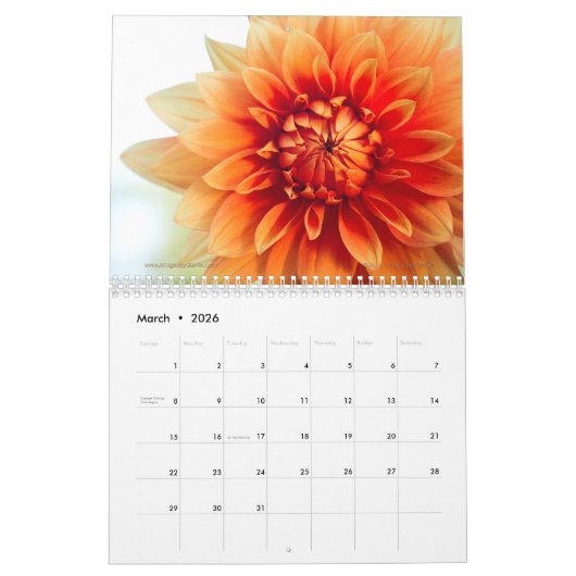 2026 Tuinbloemen Muurkalender Kalender (Mar 2026)